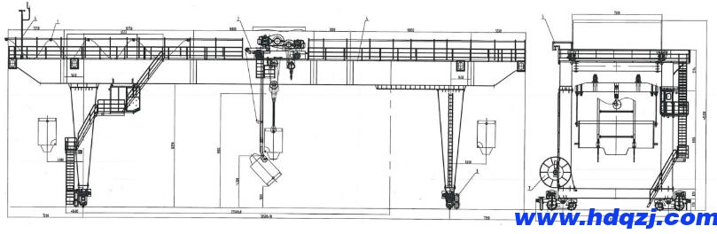 地鐵龍門(mén)吊結(jié)構(gòu)技術(shù)參數(shù)圖 地鐵龍門(mén)吊結(jié)構(gòu)技術(shù)參數(shù)圖